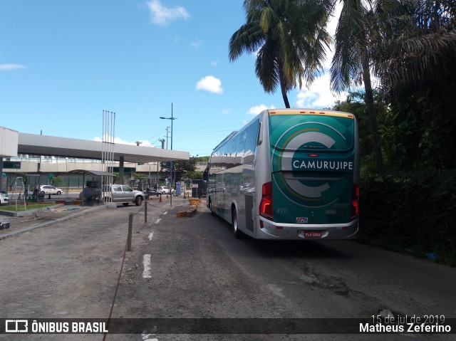 Auto Viação Camurujipe 4911 na cidade de Salvador, Bahia, Brasil, por Matheus Zeferino. ID da foto: 6887694.