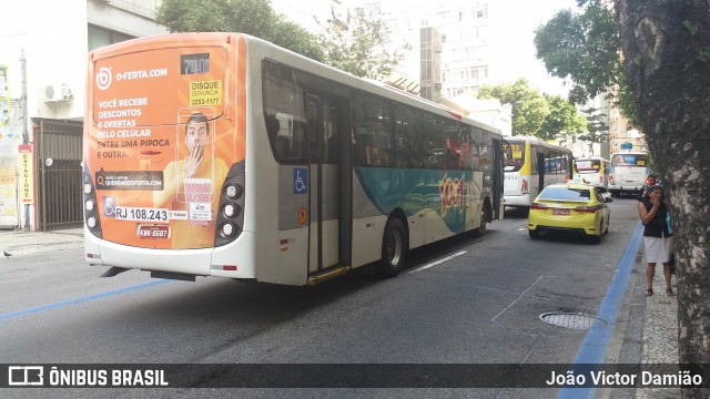 Auto Viação 1001 RJ 108.243 na cidade de Rio de Janeiro, Rio de Janeiro, Brasil, por João Victor Damião. Número da foto: #6887636.