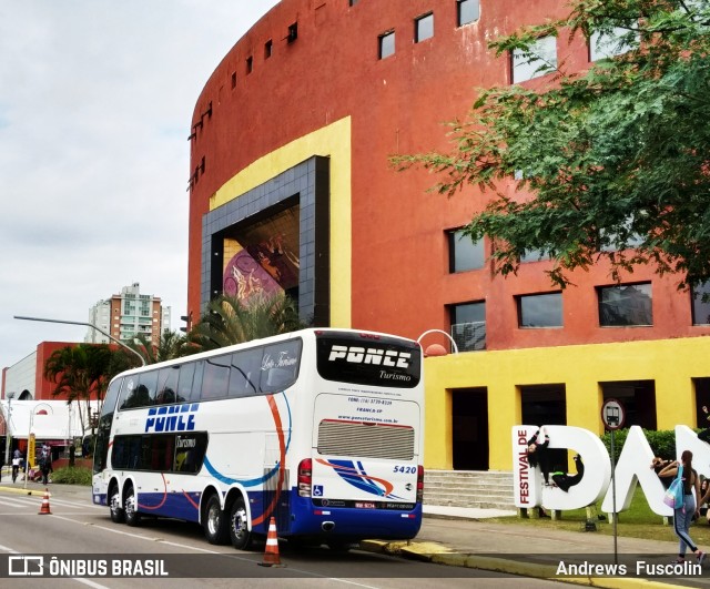 Ponce Turismo 5420 na cidade de Joinville, Santa Catarina, Brasil, por Andrews  Fuscolin. ID da foto: 6890320.