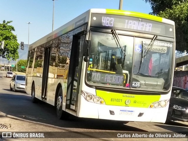 Viação VG B31021 na cidade de Rio de Janeiro, Rio de Janeiro, Brasil, por Carlos Alberto de Oliveira Júnior. ID da foto: 6890683.