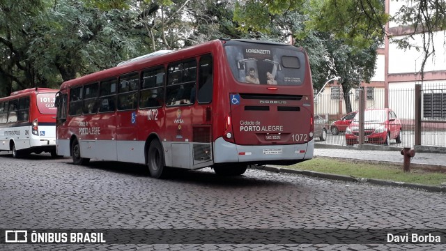 Trevo Transportes Coletivos 1072 na cidade de Porto Alegre, Rio Grande do Sul, Brasil, por Davi Borba. ID da foto: 6893753.