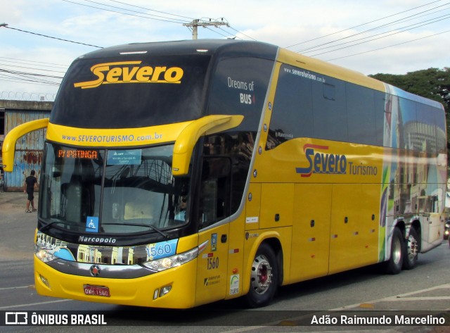 Severo Turismo 1560 na cidade de Belo Horizonte, Minas Gerais, Brasil, por Adão Raimundo Marcelino. ID da foto: 6894520.