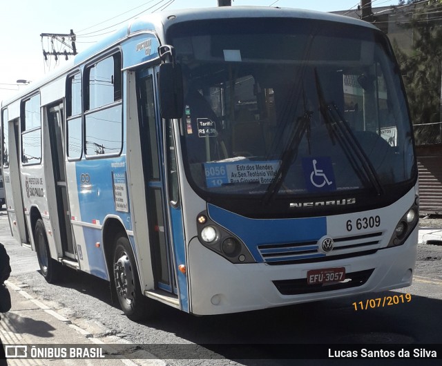 Transwolff Transportes e Turismo 6 6309 na cidade de São Paulo, São Paulo, Brasil, por Lucas Santos da Silva. Número da foto: #6893180.