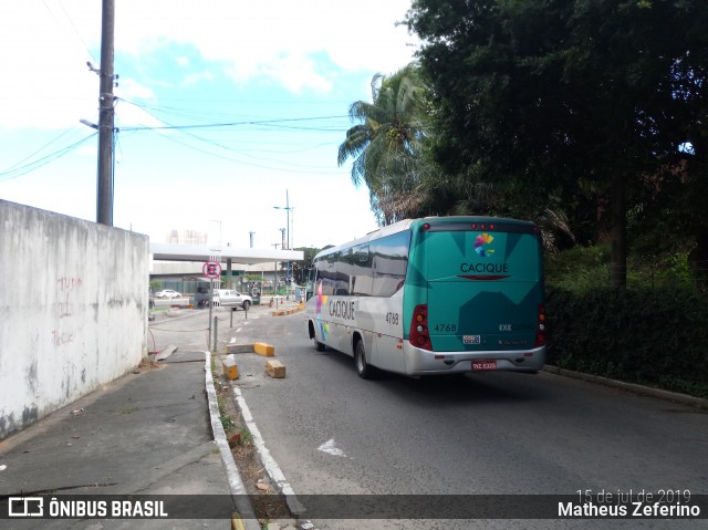 Cacique Transportes 4768 na cidade de Salvador, Bahia, Brasil, por Matheus Zeferino. ID da foto: 6892138.