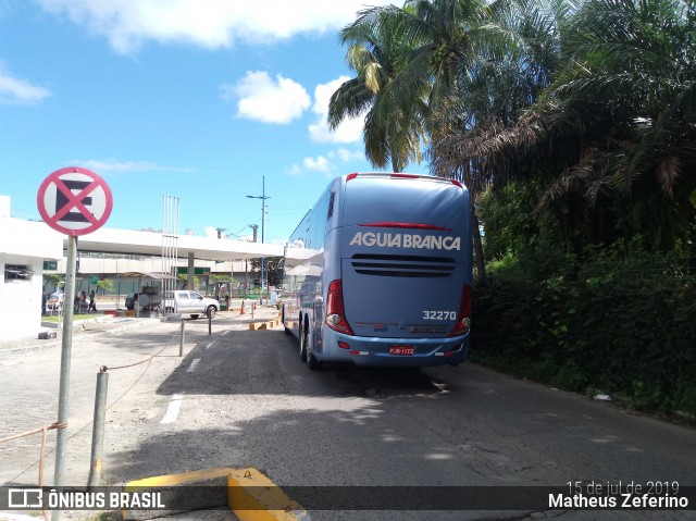 Viação Águia Branca 32270 na cidade de Salvador, Bahia, Brasil, por Matheus Zeferino. ID da foto: 6892124.