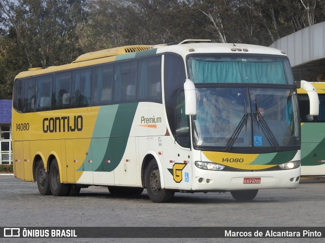 Empresa Gontijo de Transportes 14080 na cidade de Perdões, Minas Gerais, Brasil, por Marcos de Alcantara Pinto. ID da foto: 6891827.