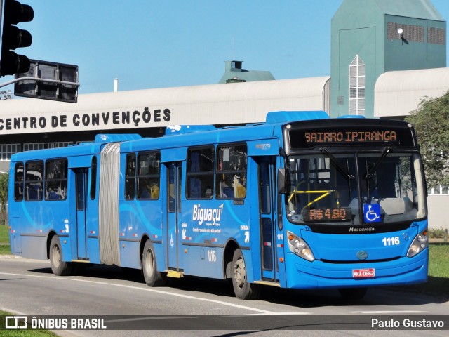 Biguaçu Transportes Coletivos Administração e Participação 1116 na cidade de Florianópolis, Santa Catarina, Brasil, por Paulo Gustavo. ID da foto: 6894600.