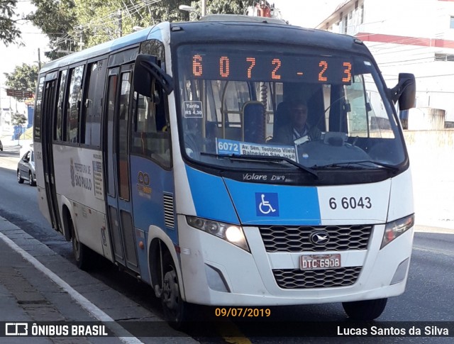Transwolff Transportes e Turismo 6 6043 na cidade de São Paulo, São Paulo, Brasil, por Lucas Santos da Silva. Número da foto: #6893210.