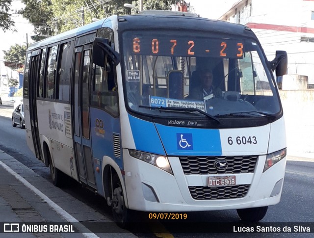 Transwolff Transportes e Turismo 6 6043 na cidade de São Paulo, São Paulo, Brasil, por Lucas Santos da Silva. ID da foto: 6893210.