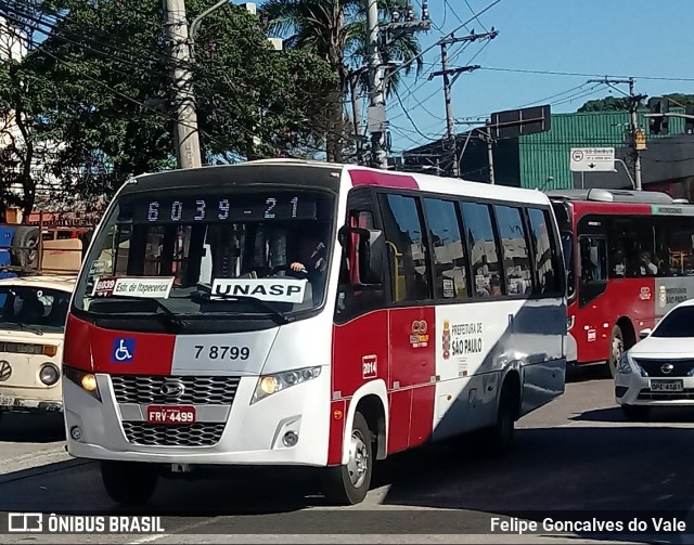 Transwolff Transportes e Turismo 7 8799 na cidade de São Paulo, São Paulo, Brasil, por Felipe Goncalves do Vale. Número da foto: #6895080.