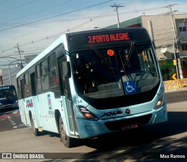 SOUL - Sociedade de Ônibus União Ltda. 7034 na cidade de Porto Alegre, Rio Grande do Sul, Brasil, por Max Ramos. ID da foto: 6895704.