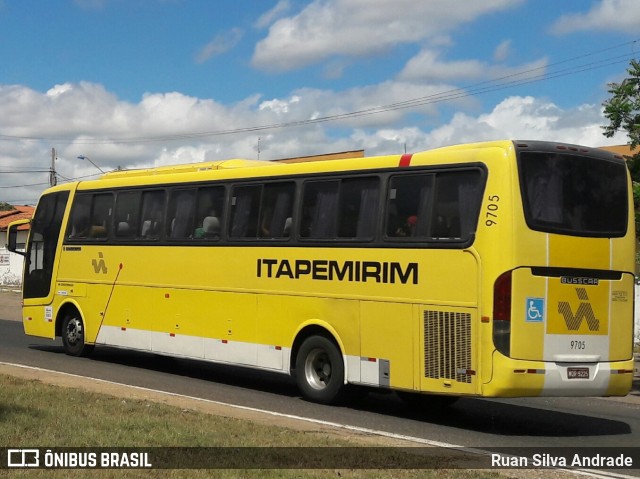 Viação Itapemirim 9705 na cidade de Teresina, Piauí, Brasil, por Ruan Silva Andrade. ID da foto: 6895586.