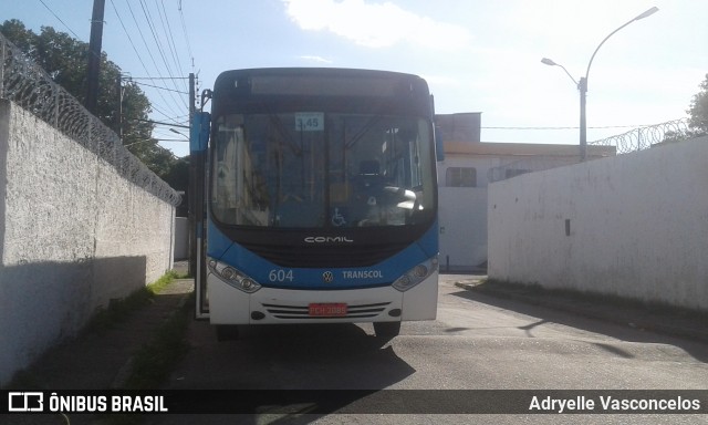 Transcol - Transportes Coletivos Ltda. 604 na cidade de Recife, Pernambuco, Brasil, por Adryelle Vasconcelos. ID da foto: 6895541.