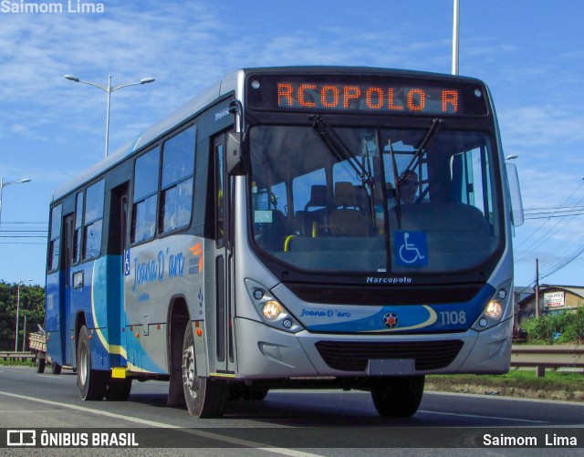 Viação Joana D´arc 1108 na cidade de Cariacica, Espírito Santo, Brasil, por Saimom  Lima. ID da foto: 6897932.