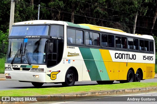 Empresa Gontijo de Transportes 15495 na cidade de Belo Horizonte, Minas Gerais, Brasil, por Andrey Gustavo. ID da foto: 6895525.