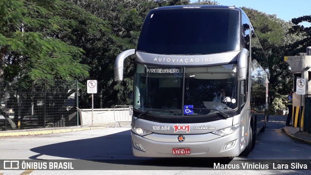 Auto Viação 1001 RJ 108.684 na cidade de São Paulo, São Paulo, Brasil, por Marcus Vinicius Lara Silva. Número da foto: #6895370.