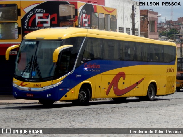 Coletivo Transportes 3505 na cidade de Caruaru, Pernambuco, Brasil, por Lenilson da Silva Pessoa. Número da foto: #6897327.