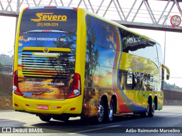 Severo Turismo 1520 na cidade de Belo Horizonte, Minas Gerais, Brasil, por Adão Raimundo Marcelino. ID da foto: 6853851.