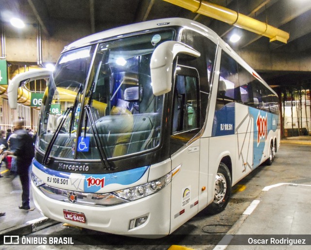 Auto Viação 1001 RJ 108.501 na cidade de São Paulo, São Paulo, Brasil, por Oscar Rodriguez . ID da foto: 6854201.