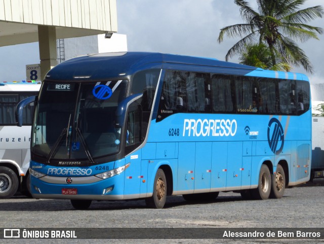 Auto Viação Progresso 6248 na cidade de Caruaru, Pernambuco, Brasil, por Alessandro de Bem Barros. ID da foto: 6853194.