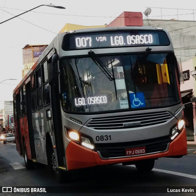 Viação Osasco 0831 na cidade de Osasco, São Paulo, Brasil, por Lucas Kevin. Número da foto: #6852945.