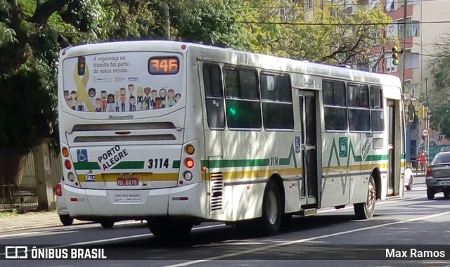 Sudeste Transportes Coletivos 3114 na cidade de Porto Alegre, Rio Grande do Sul, Brasil, por Max Ramos. Número da foto: #6853237.