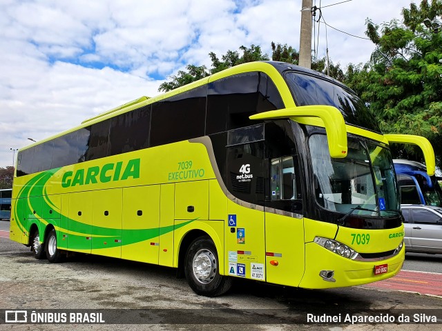 Viação Garcia 7039 na cidade de São Paulo, São Paulo, Brasil, por Rudnei Aparecido da Silva. ID da foto: 6853191.