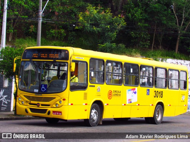 Auto Ônibus Três Irmãos 3018 na cidade de Jundiaí, São Paulo, Brasil, por Adam Xavier Rodrigues Lima. Número da foto: #6853583.