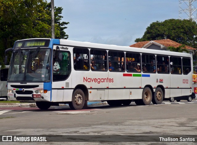 Consórcio Navegantes - 02 > Viação São Jorge > Transurb Transporte Urbano 02102 na cidade de João Pessoa, Paraíba, Brasil, por Thalison Santos. Número da foto: #6899958.