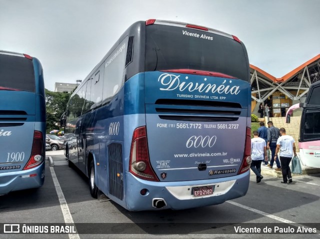 Divinéia Turismo 6000 na cidade de Aparecida, São Paulo, Brasil, por Vicente de Paulo Alves. ID da foto: 6898870.