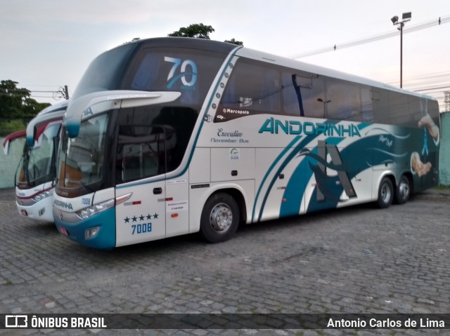 Empresa de Transportes Andorinha 7008 na cidade de Rio de Janeiro, Rio de Janeiro, Brasil, por Antonio Carlos de Lima. ID da foto: 6898613.