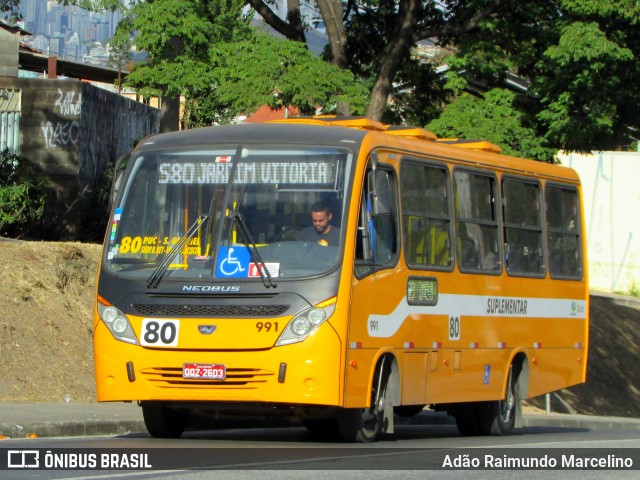 Transporte Suplementar de Belo Horizonte 991 na cidade de Belo Horizonte, Minas Gerais, Brasil, por Adão Raimundo Marcelino. ID da foto: 6899973.