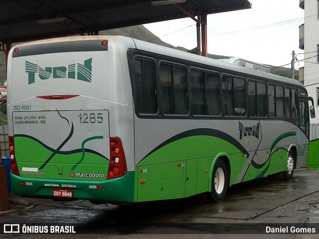 Turin Transportes 1285 na cidade de Ouro Preto, Minas Gerais, Brasil, por Daniel Gomes. Número da foto: #6901357.