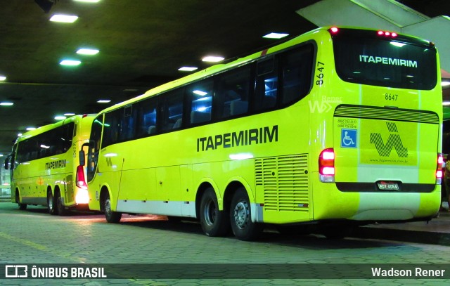 Viação Itapemirim 8647 na cidade de Belo Horizonte, Minas Gerais, Brasil, por Wadson Rener. ID da foto: 6900841.