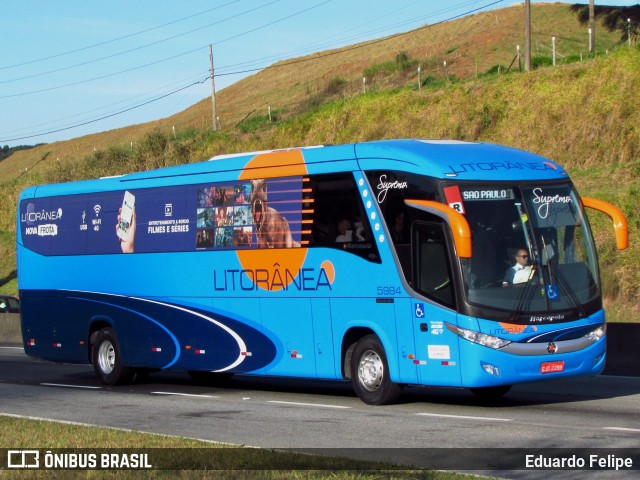 Litorânea Transportes Coletivos 5984 na cidade de Santa Isabel, São Paulo, Brasil, por Eduardo Felipe. ID da foto: 6904302.