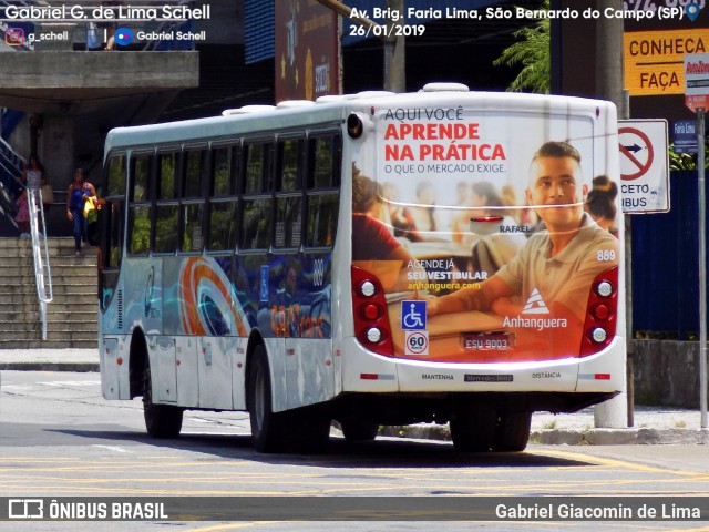 SBC Trans 889 na cidade de São Bernardo do Campo, São Paulo, Brasil, por Gabriel Giacomin de Lima. ID da foto: 6907543.