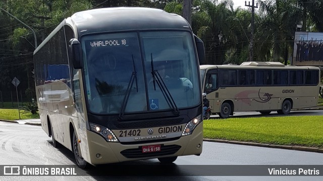 Gidion Transporte e Turismo 21402 na cidade de Joinville, Santa Catarina, Brasil, por Vinicius Petris. Número da foto: #6907641.