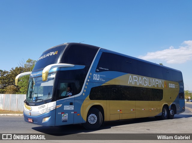 Viação Araguarina 11701 na cidade de Brasília, Distrito Federal, Brasil, por William Gabriel. Número da foto: #6905261.