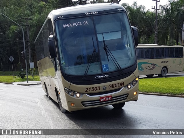 Gidion Transporte e Turismo 21503 na cidade de Joinville, Santa Catarina, Brasil, por Vinicius Petris. Número da foto: #6905993.
