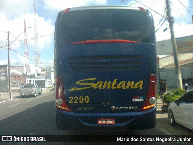 Empresas de Transportes Santana e São Paulo 2290 na cidade de Feira de Santana, Bahia, Brasil, por Mario dos Santos Nogueira Junior. ID da foto: 6905431.