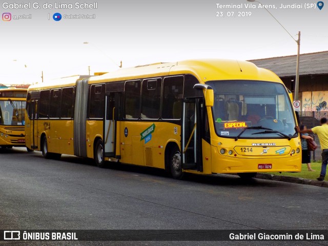 Viação Leme 1214 na cidade de Jundiaí, São Paulo, Brasil, por Gabriel Giacomin de Lima. Número da foto: #6907234.