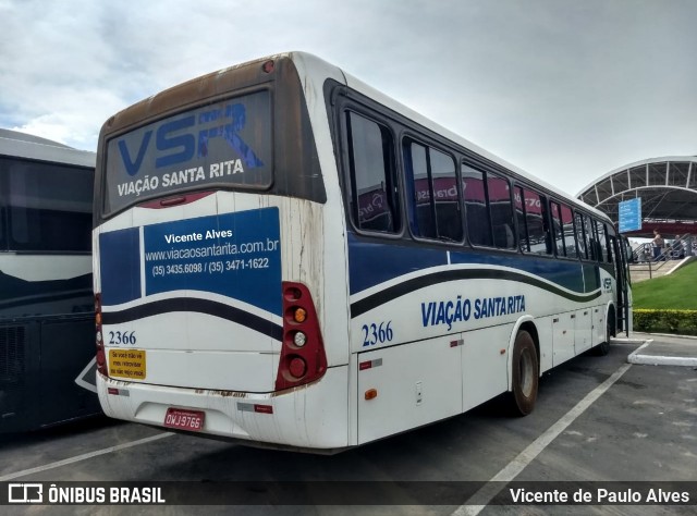 VSR - Viação Santa Rita 2366 na cidade de Aparecida, São Paulo, Brasil, por Vicente de Paulo Alves. Número da foto: #6908026.