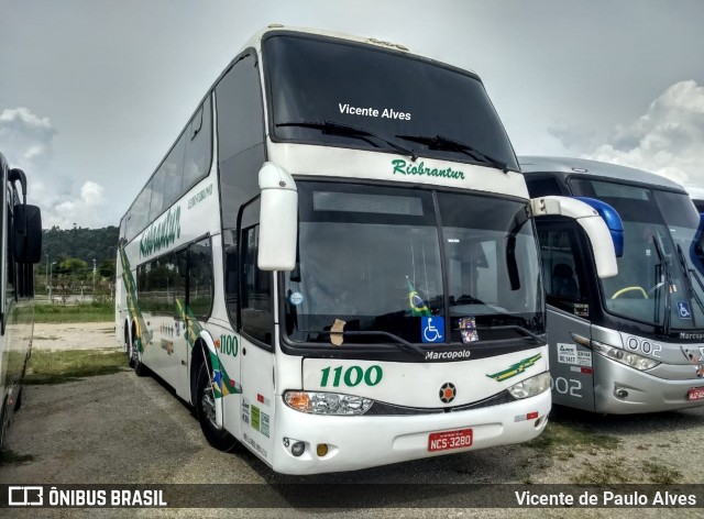 Empresa de Ônibus Riobrantur 1100 na cidade de Aparecida, São Paulo, Brasil, por Vicente de Paulo Alves. Número da foto: #6907937.