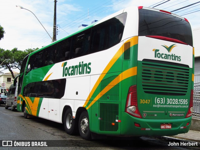Tocantins Transportes e Turismo 3047 na cidade de Natal, Rio Grande do Norte, Brasil, por John Herbert. Número da foto: #6911398.