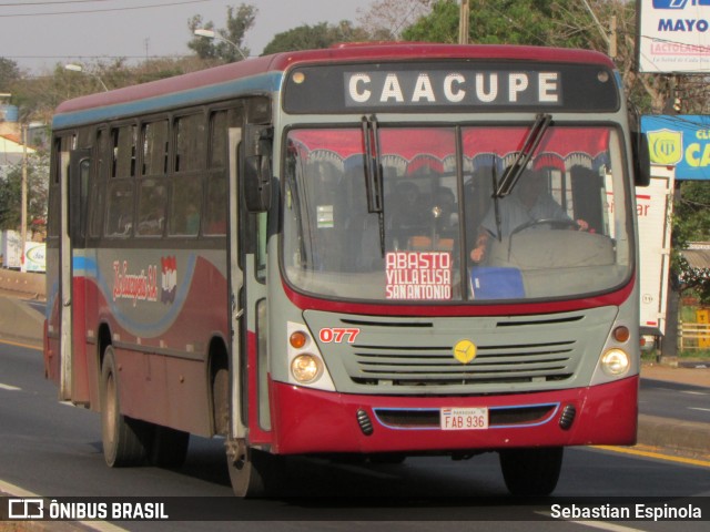 Empresa de Transporte La Caacupeña S.A. 077 na cidade de Capiatá, Central, Paraguai, por Sebastian Espinola. Número da foto: #6908431.