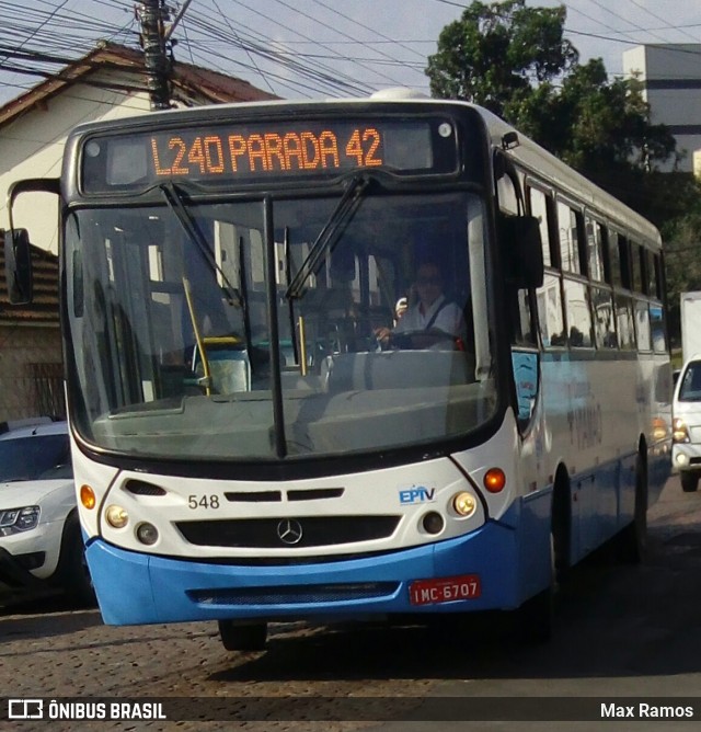 Empresa de Transporte Coletivo Viamão 548 na cidade de Viamão, Rio Grande do Sul, Brasil, por Max Ramos. ID da foto: 6908911.