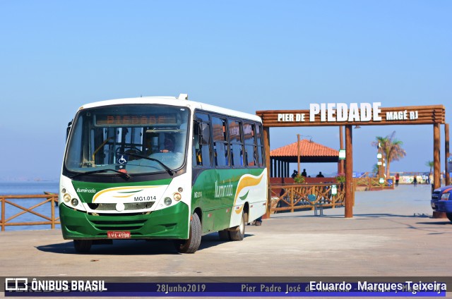 Transporte e Turismo Iluminada MG 1.014 na cidade de Magé, Rio de Janeiro, Brasil, por Eduardo  Marques Teixeira. ID da foto: 6913374.