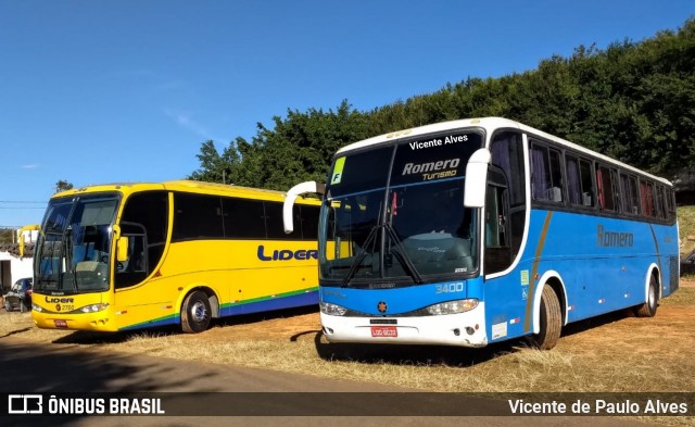 Ônibus Particulares 3400 na cidade de Araxá, Minas Gerais, Brasil, por Vicente de Paulo Alves. ID da foto: 6913437.