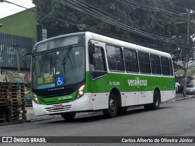 Viação Vera Cruz RJ 205.084 na cidade de Rio de Janeiro, Rio de Janeiro, Brasil, por Carlos Alberto de Oliveira Júnior. Número da foto: #6914143.