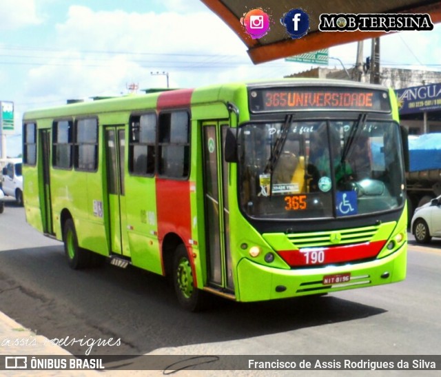 Transporte Coletivo Cidade Verde 03190 na cidade de Teresina, Piauí, Brasil, por Francisco de Assis Rodrigues da Silva. Número da foto: #6915105.